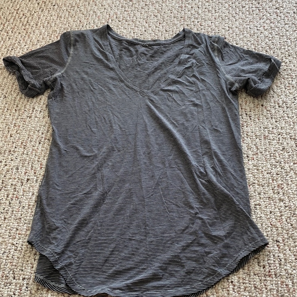 Lululemon Stripped V Neck TShirt
